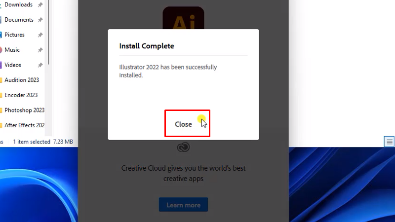 Adobe Illustrator 2022 Cách cài đặt đơn giản nhất 13 bấm Close