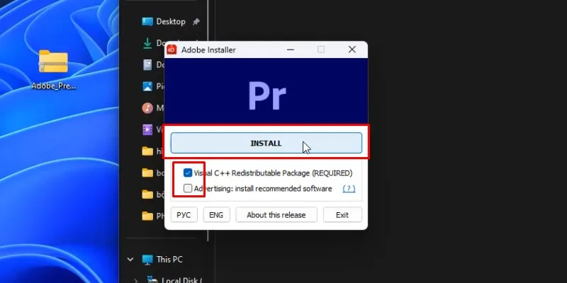 Adobe Premiere 2020 Hướng Dẫn Tải Và Cài Đặt 14 tích chọn như hình và bấm Install