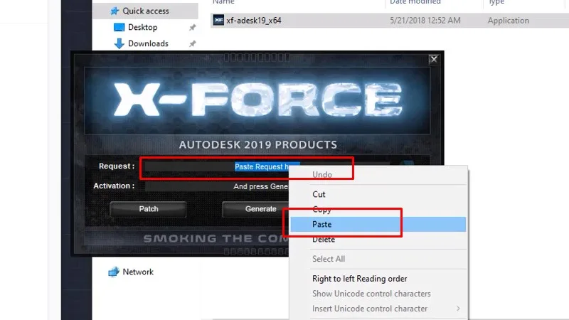 Paste vào ô Request như hình