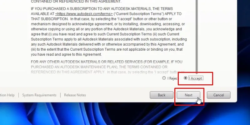 tích như hình và bấm next