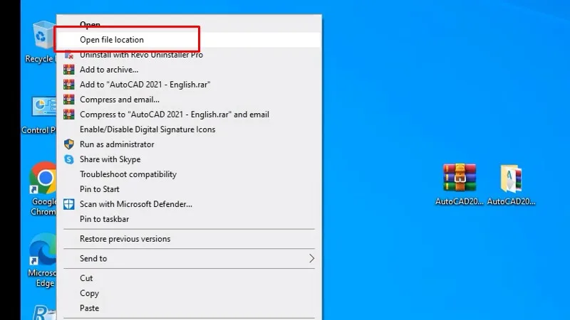 Tải Autocad 2021: Làm Theo Video Là Thành Công 20 Chuột phải vào Autocad 2021 chọn Open file location
