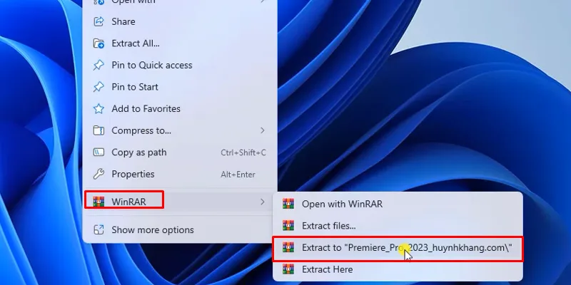 Premiere Pro 2023 Tải và Hướng Dẫn Cài Đặt 11 giải nén phần mềm Premiere pro 2023