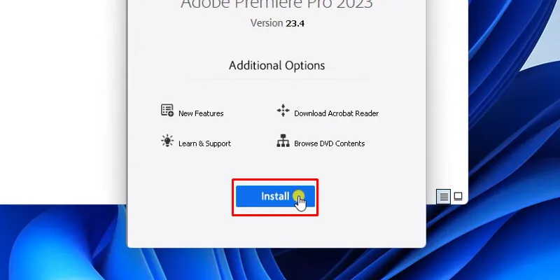 Premiere Pro 2023 Tải và Hướng Dẫn Cài Đặt 13 bấm Install