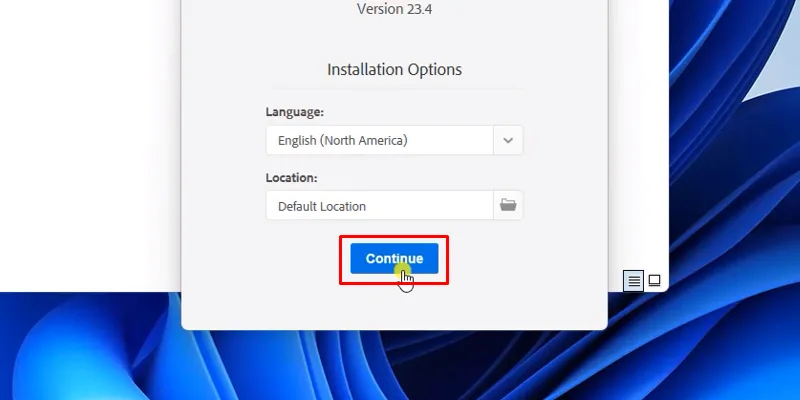 Premiere Pro 2023 Tải và Hướng Dẫn Cài Đặt 14 bấm continue