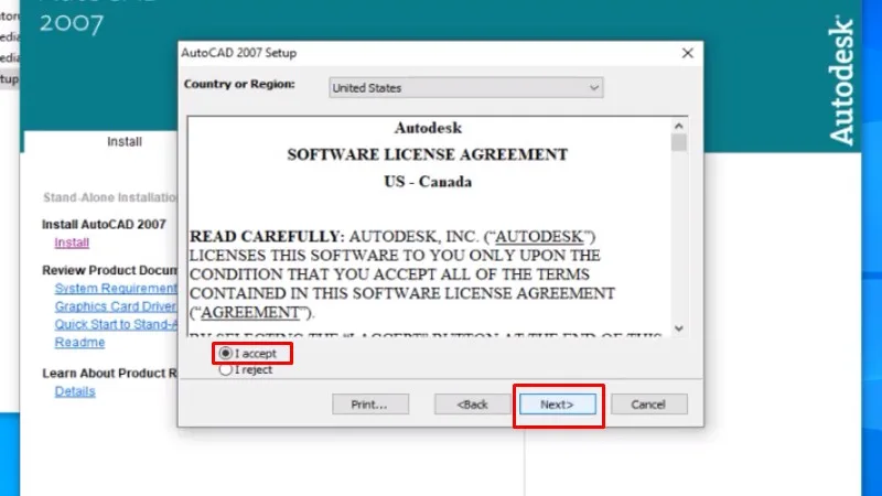 Tích như hình và bấm Next