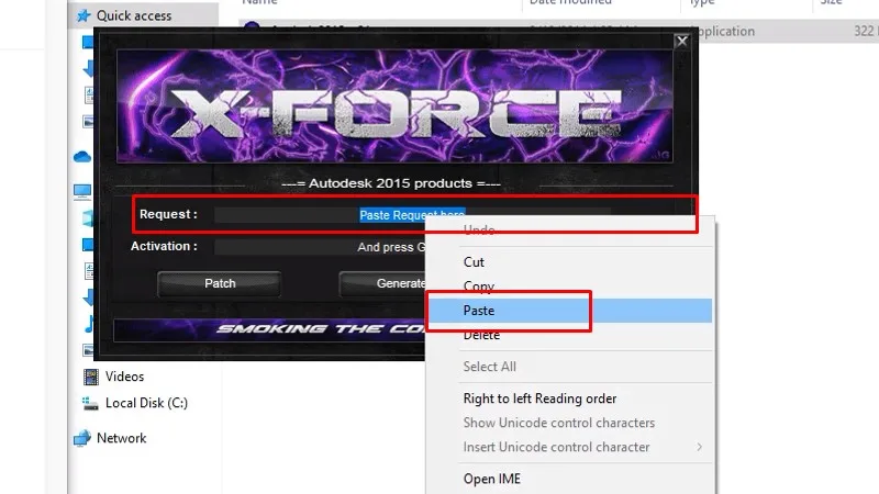 Paste vào Ô Request như hình